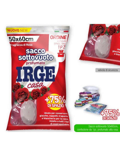 IRGE 6 sacchetti buste salvaspazio armadio sottovuoto 80x120 vestit